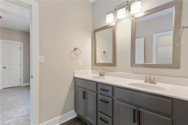 bathroom with vanity