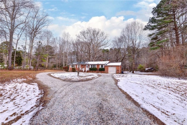 view of front of house featuring a garage