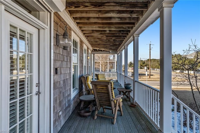 view of wooden terrace