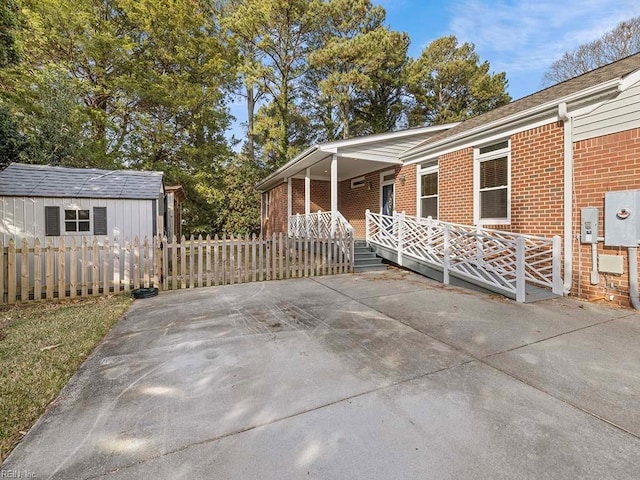 exterior space featuring a porch