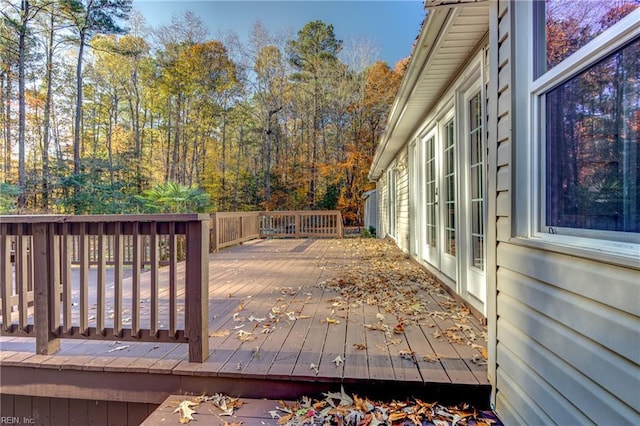 view of wooden terrace