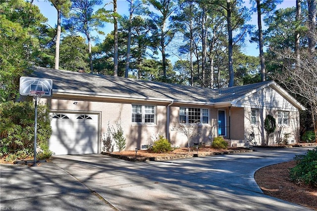 ranch-style home with a garage