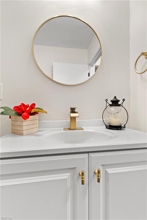 interior details with vanity