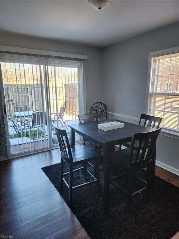 dining room featuring dark hardwood / wood-style floors