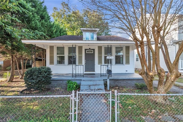 bungalow-style home with a porch