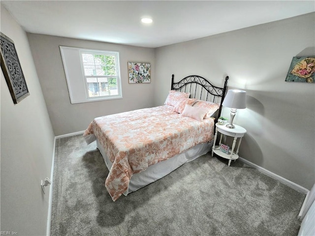 bedroom featuring carpet