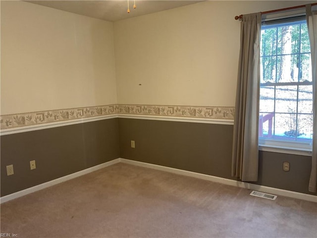 view of carpeted empty room