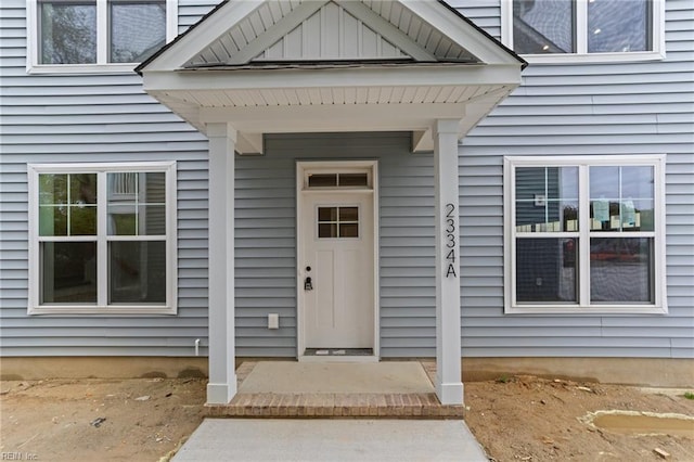 view of doorway to property