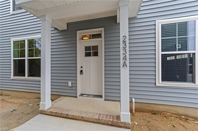 view of doorway to property