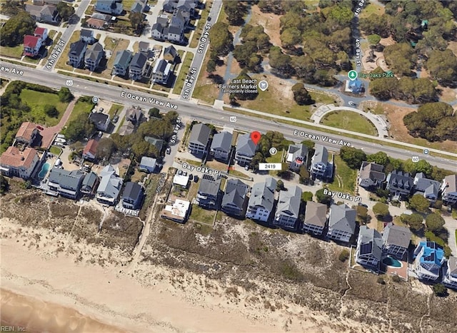 bird's eye view with a residential view