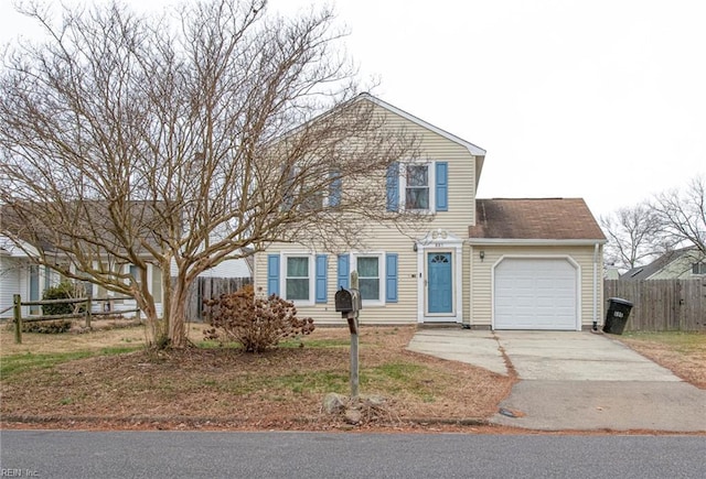 view of front of house featuring a garage