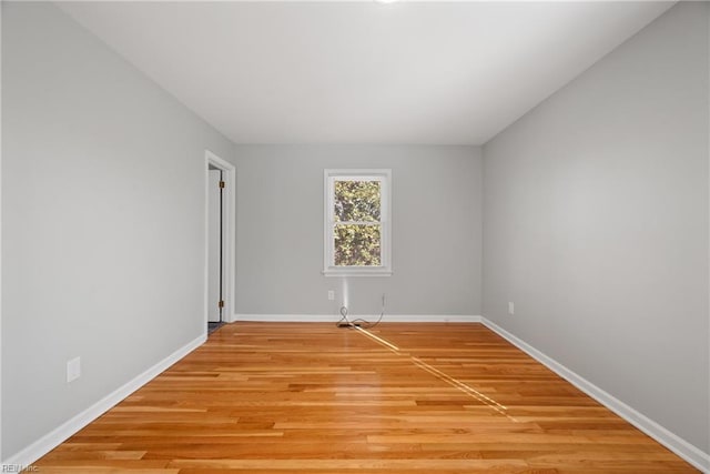 empty room featuring light wood-type flooring