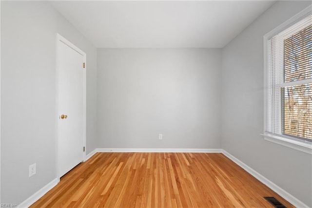 empty room featuring light hardwood / wood-style flooring