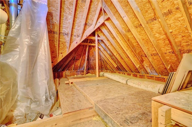 view of attic