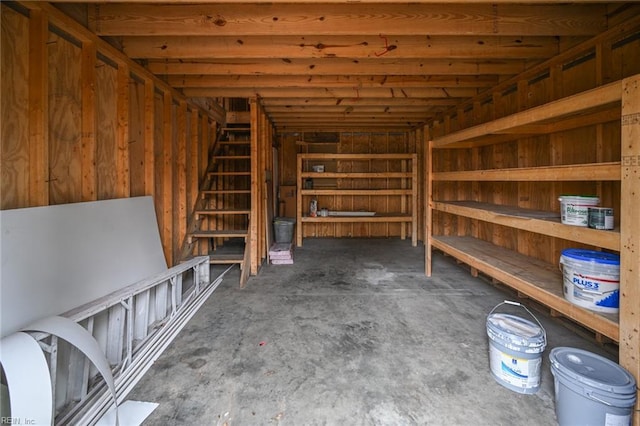 view of storage room