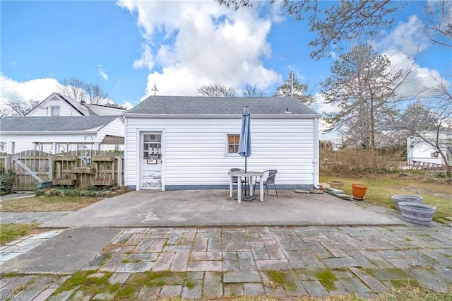 rear view of property with a patio area