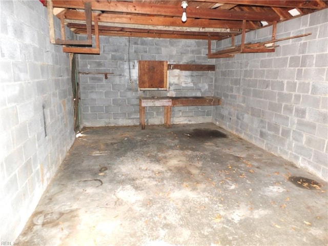 view of basement