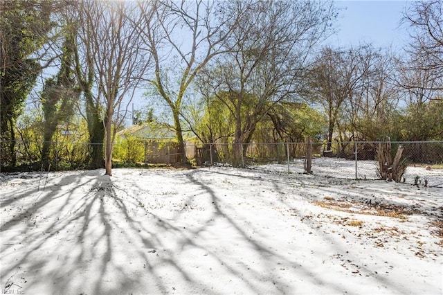 view of snowy yard