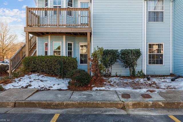 view of property featuring a balcony