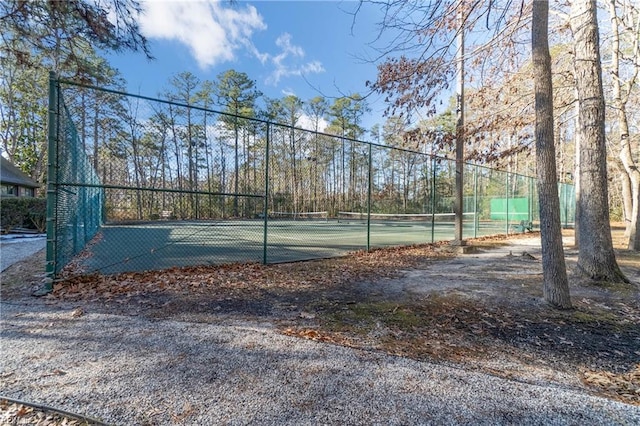 view of tennis court