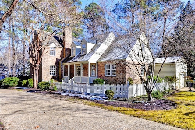 view of cape cod home