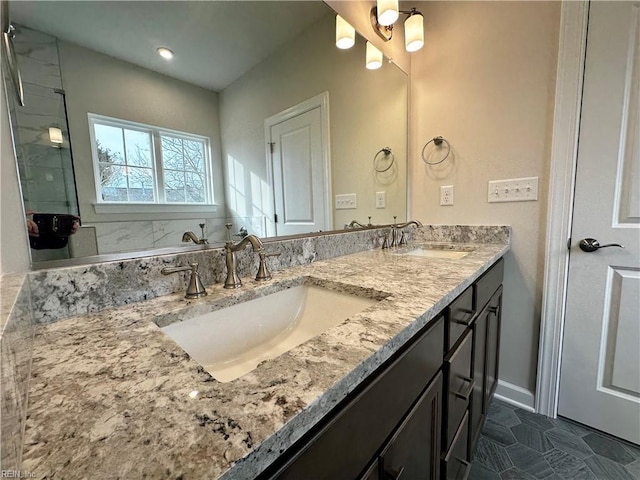 bathroom with vanity