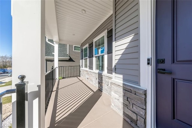 balcony with covered porch