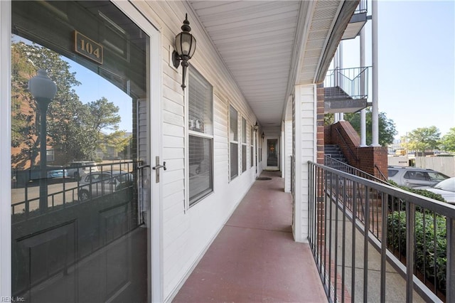 balcony with a porch