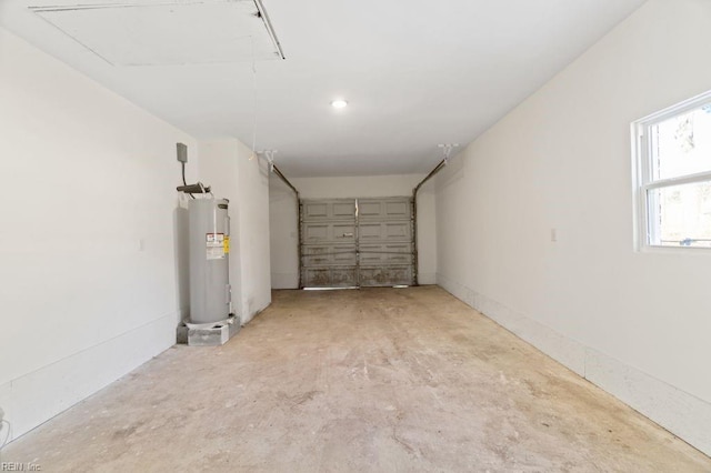 garage with water heater