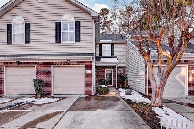 view of front property with a garage