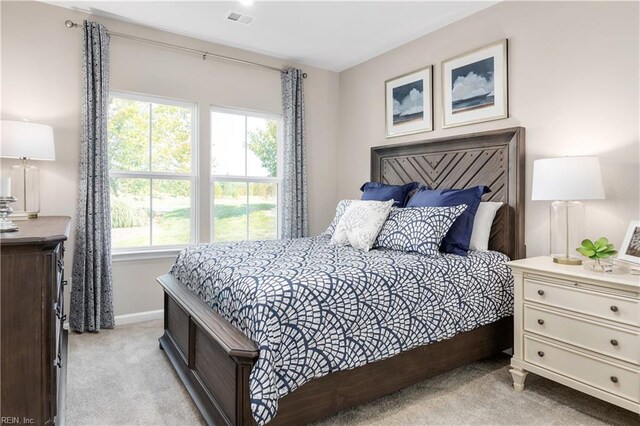 view of carpeted bedroom