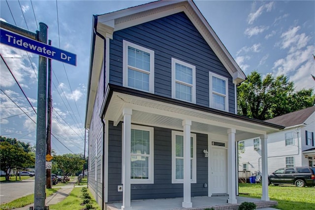 view of front of house featuring covered porch