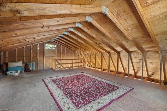 view of attic