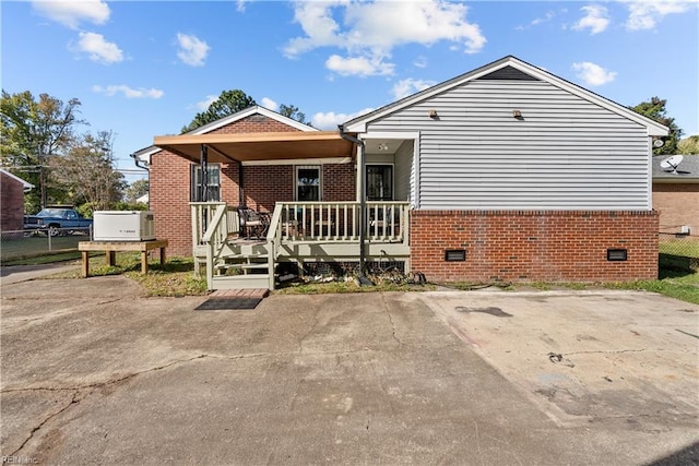 rear view of property with a patio