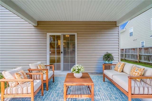 view of patio with outdoor lounge area