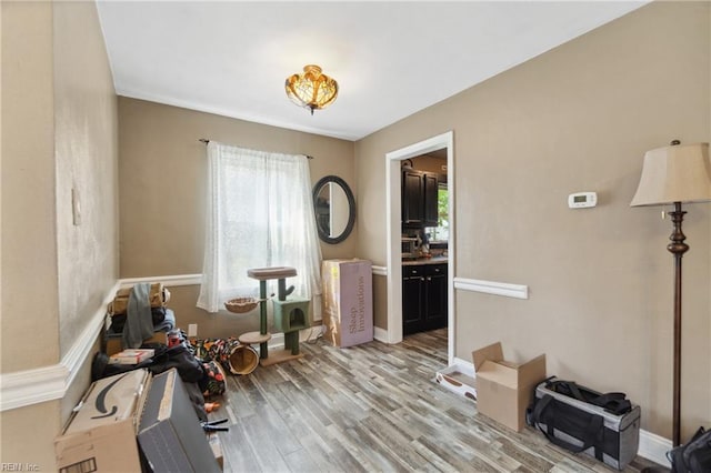 interior space featuring light hardwood / wood-style flooring