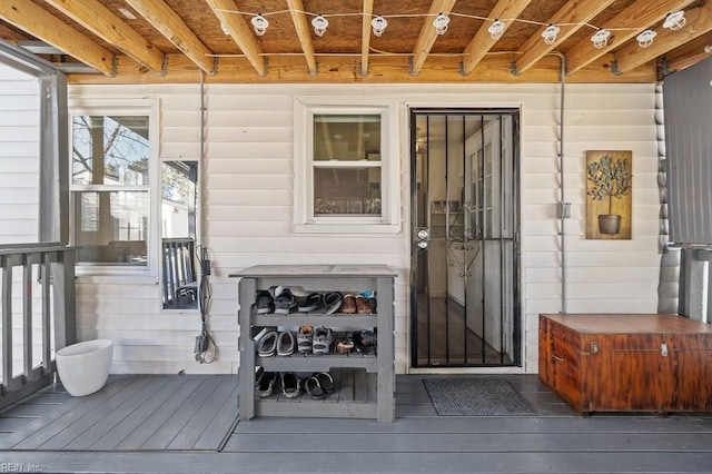 view of doorway to property