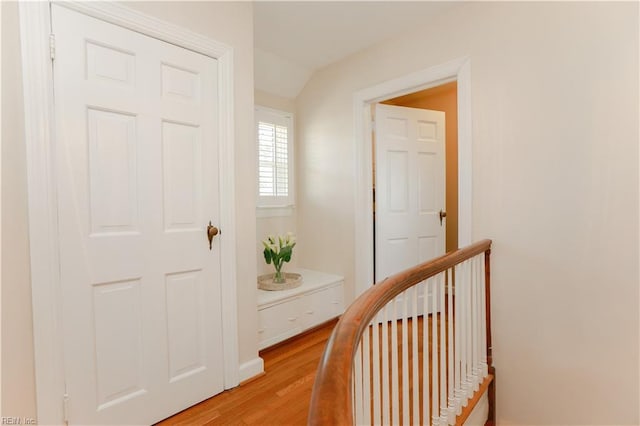 hall featuring light wood-type flooring