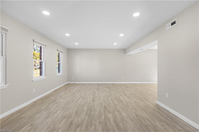 empty room featuring light hardwood / wood-style flooring