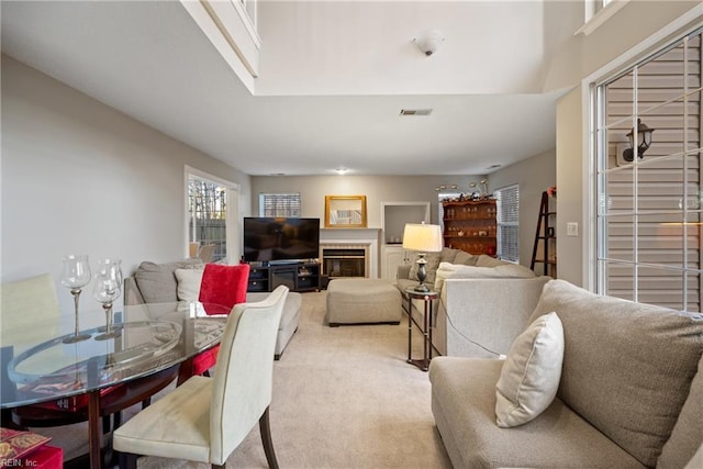 view of carpeted living room