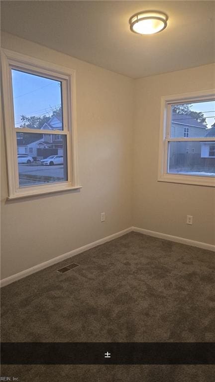 spare room with carpet