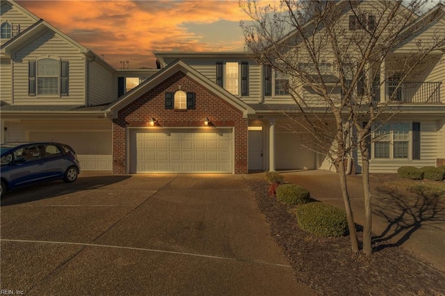 view of front of home featuring a garage