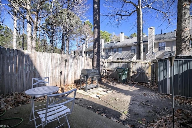 view of patio / terrace with a grill