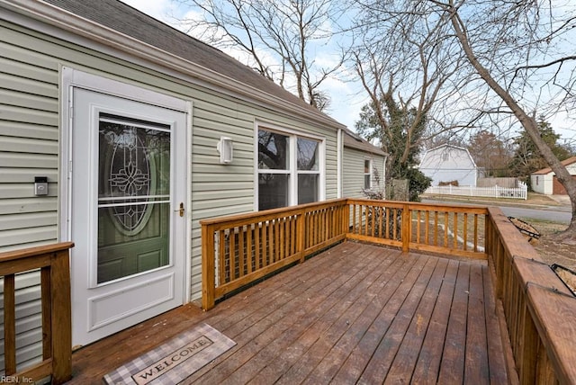 view of wooden deck