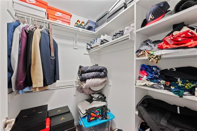 view of walk in closet