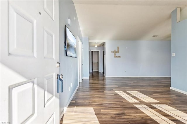 interior space featuring dark hardwood / wood-style flooring