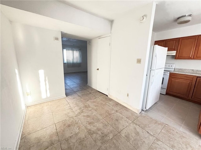 interior space featuring white appliances