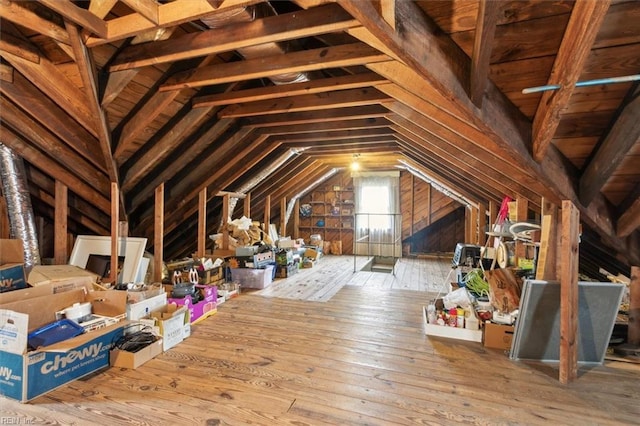 view of attic