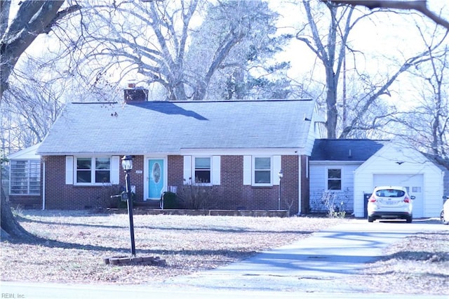 ranch-style home with a garage