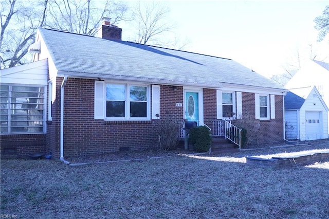 view of front facade with a garage